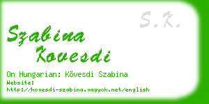 szabina kovesdi business card